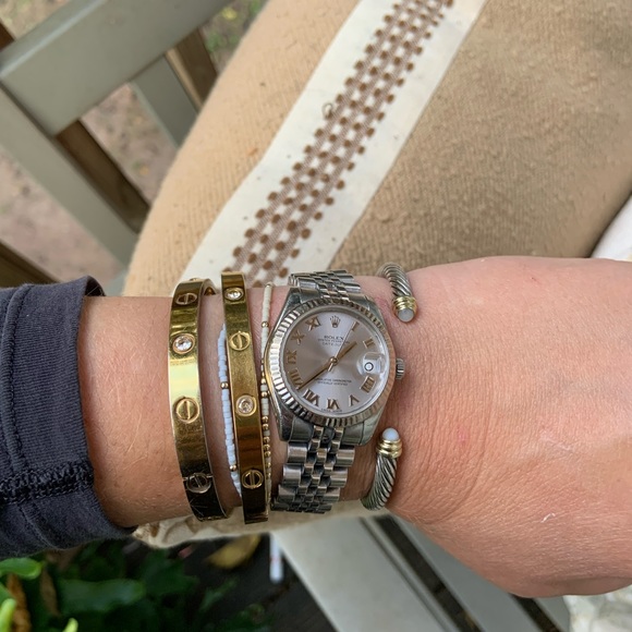 David Yurman Classic Cable Bracelet with 14K Yellow Gold and Pearls, 5mm - Picture 10 of 13